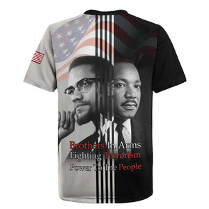Civil Rights Legends Rugby Jersey Martin Luther King And Malcolm X LT15
