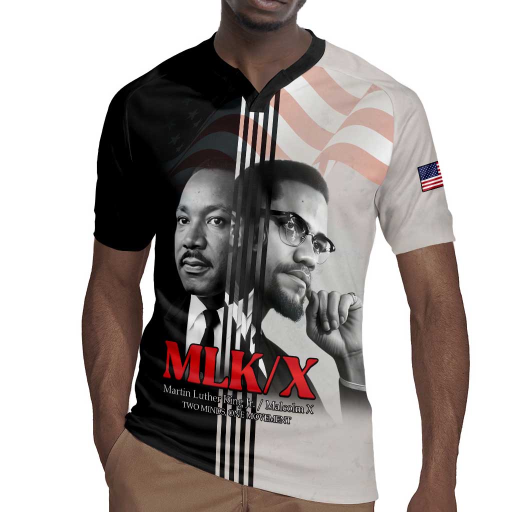 Civil Rights Legends Rugby Jersey Martin Luther King And Malcolm X LT15
