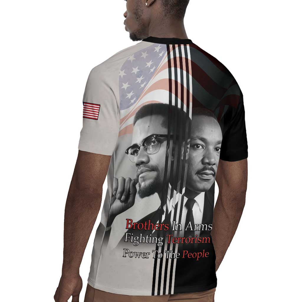 Civil Rights Legends Rugby Jersey Martin Luther King And Malcolm X LT15