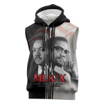 Civil Rights Legends Sleeveless Zip Hoodie Martin Luther King And Malcolm X - African Pride