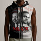 Civil Rights Legends Sleeveless Zip Hoodie Martin Luther King And Malcolm X - African Pride