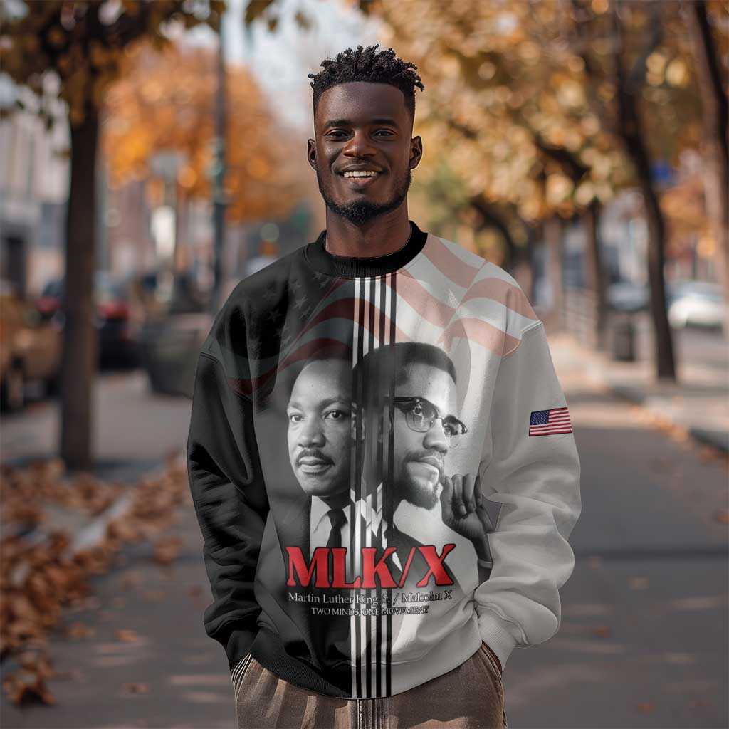 Civil Rights Legends Sweatshirt Martin Luther King And Malcolm X - African Pride