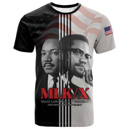Civil Rights Legends T shirt Martin Luther King And Malcolm X LT15