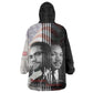 Civil Rights Legends Wearable Blanket Hoodie Martin Luther King And Malcolm X - African Pride