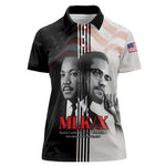 Civil Rights Legends Women Polo Shirt Martin Luther King And Malcolm X LT15
