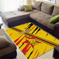 Custom Zimbabwe Football Area Rug Grunge Style