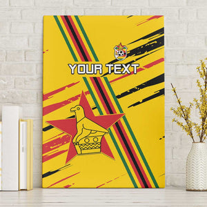 Custom Zimbabwe Football Canvas Wall Art Grunge Style