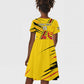 Custom Zimbabwe Football Kid Short Sleeve Dress Grunge Style