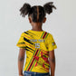 Custom Zimbabwe Football Kid T shirt Grunge Style