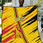 Custom Zimbabwe Football Quilt Grunge Style