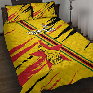 Custom Zimbabwe Football Quilt Bed Set Grunge Style