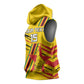 Custom Zimbabwe Football Sleeveless Hoodie Grunge Style - African Pride