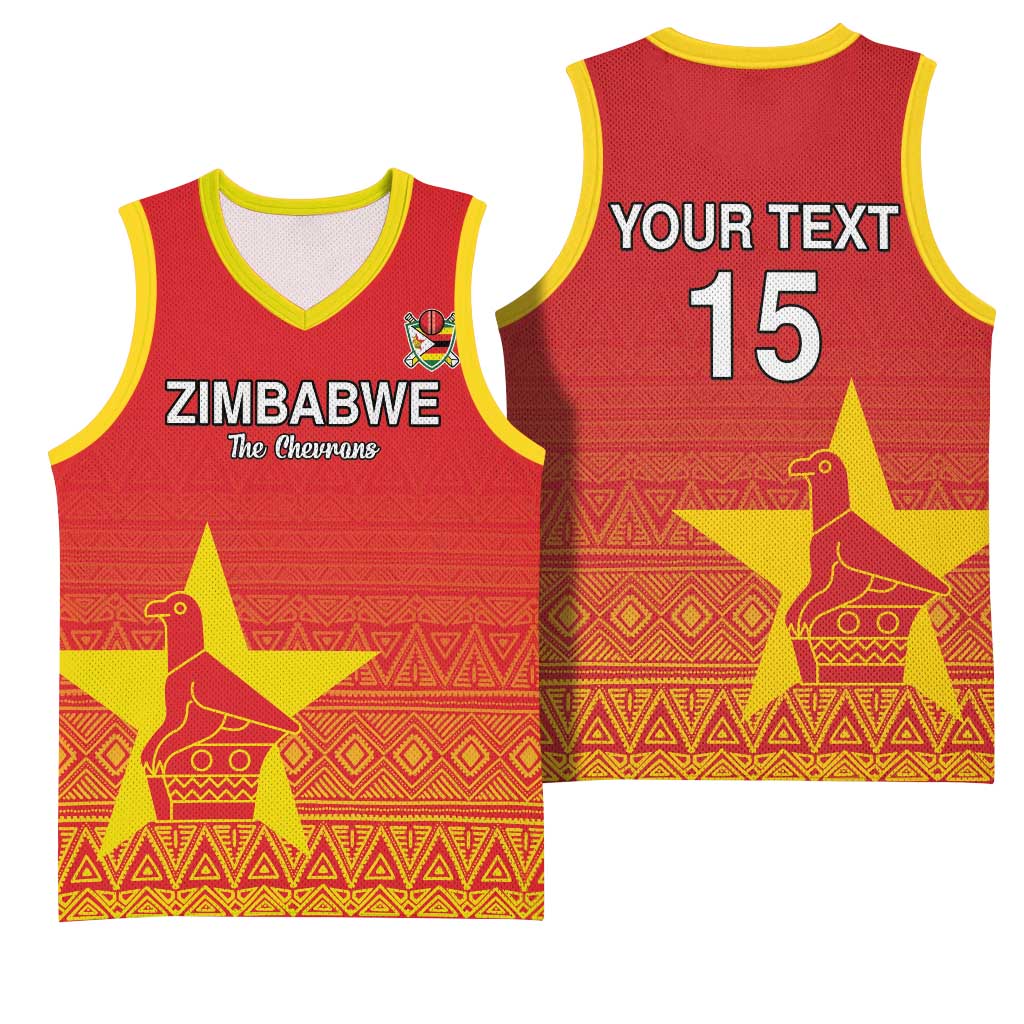 Custom Zimbabwe Cricket Basketball Jersey Go Champions LT15