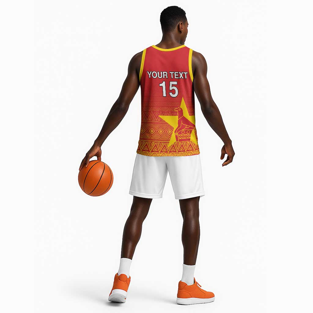 Custom Zimbabwe Cricket Basketball Jersey Go Champions LT15