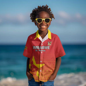 Custom Zimbabwe Cricket Kid Hawaiian Shirt Go Champions