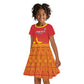 Custom Zimbabwe Cricket Kid Short Sleeve Dress Go Champions