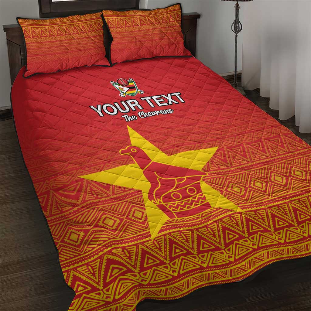 Custom Zimbabwe Cricket Quilt Bed Set Go Champions