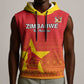 Custom Zimbabwe Cricket Sleeveless Hoodie Go Champions - African Pride