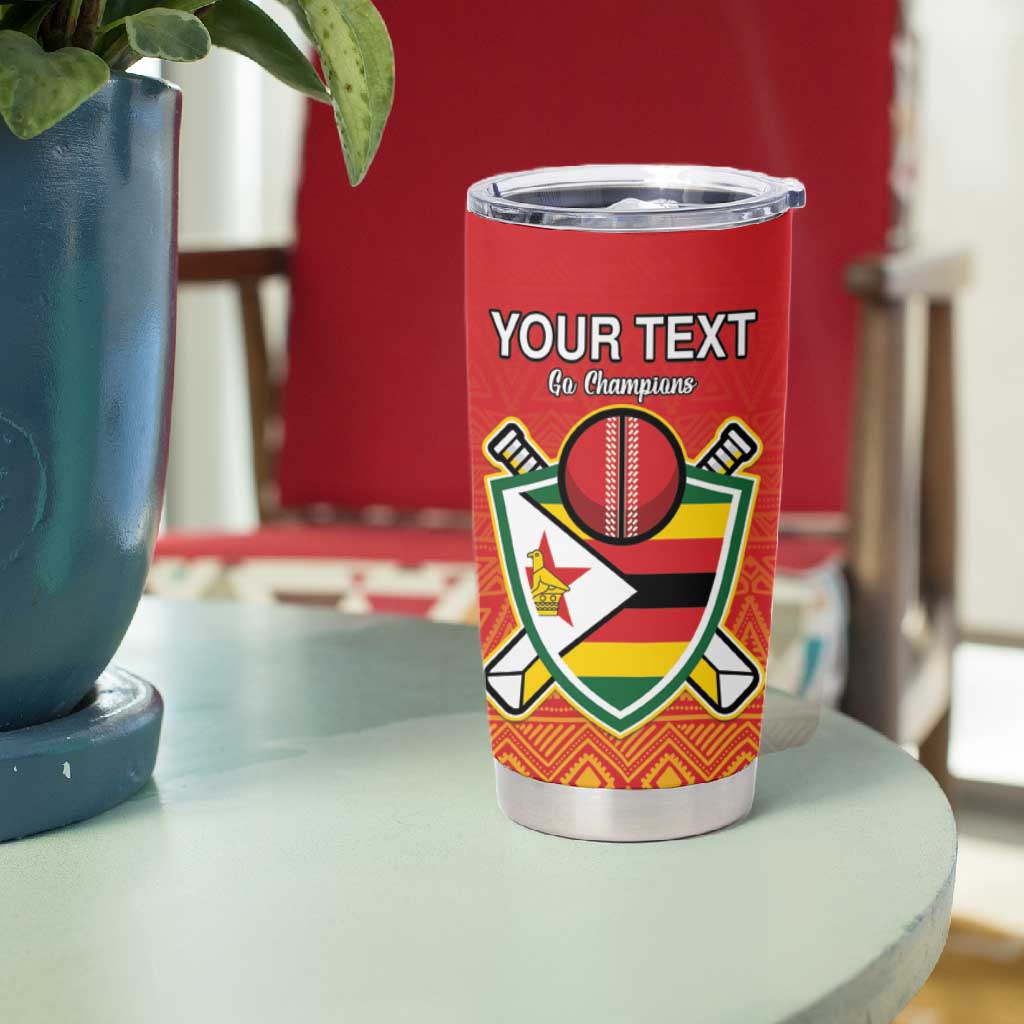 Custom Zimbabwe Cricket Tumbler Cup Go Champions
