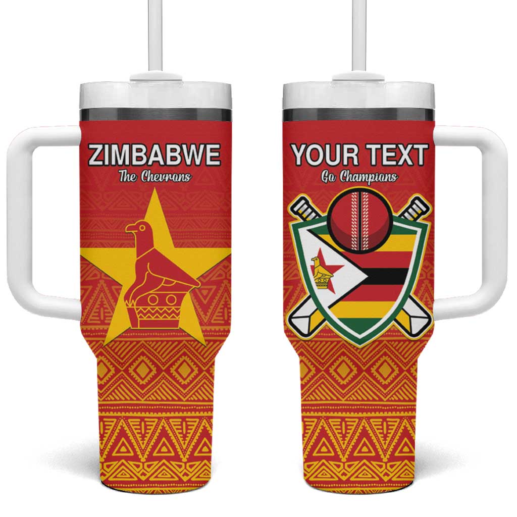 Custom Zimbabwe Cricket Tumbler With Handle Go Champions