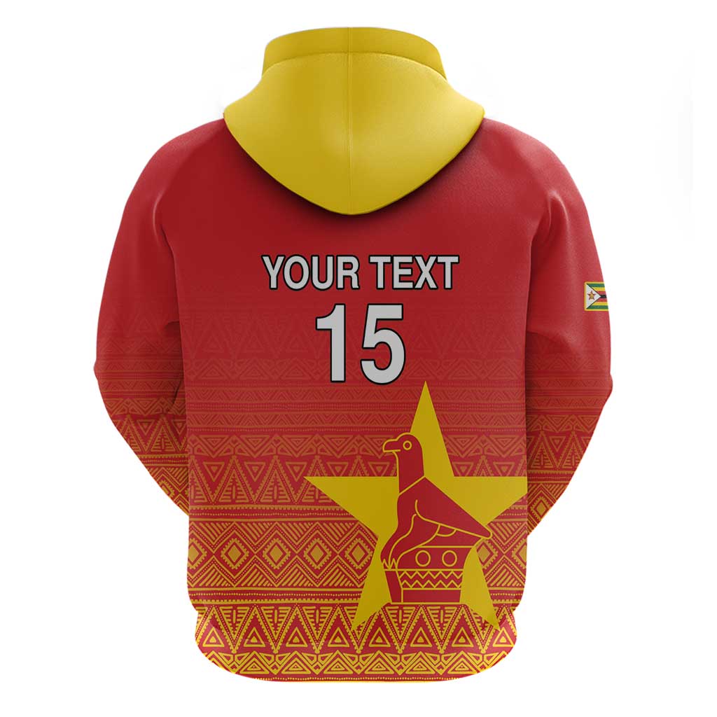 Custom Zimbabwe Cricket Zip Hoodie Go Champions