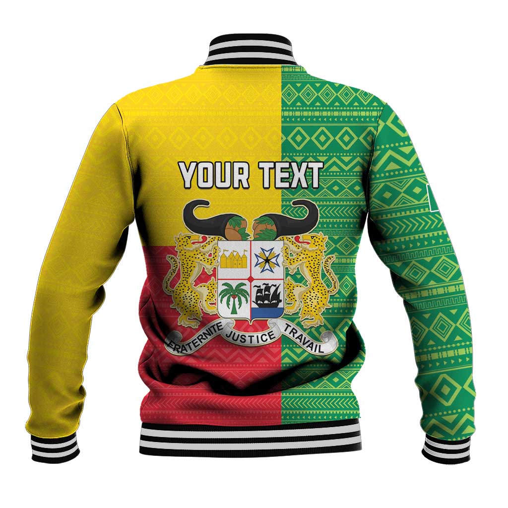 Personalised Afro Benin Baseball Jacket Flag Style - African Pattern