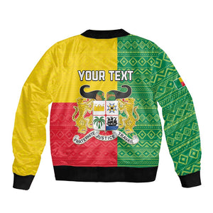 Personalised Afro Benin Bomber Jacket Flag Style - African Pattern