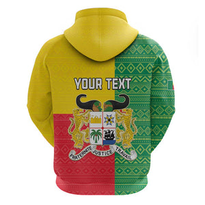 Personalised Afro Benin Hoodie Flag Style - African Pattern