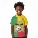 Personalised Afro Benin Kid Polo Shirt Flag Style - African Pattern