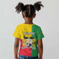 Personalised Afro Benin Kid T shirt Flag Style - African Pattern