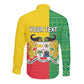 Personalised Afro Benin Long Sleeve Button Shirt Flag Style - African Pattern