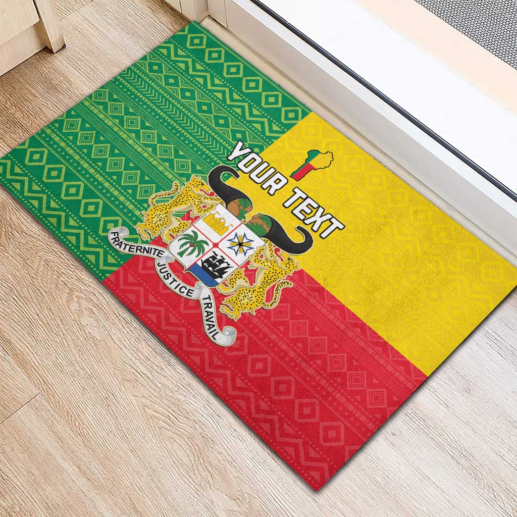 Personalised Afro Benin Rubber Doormat Flag Style - African Pattern