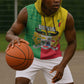 Personalised Afro Benin Sleeveless Hoodie Flag Style - African Pattern - African Pride