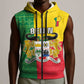 Personalised Afro Benin Sleeveless Zip Hoodie Flag Style - African Pattern - African Pride