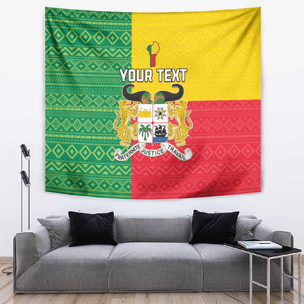 Personalised Afro Benin Tapestry Flag Style - African Pattern