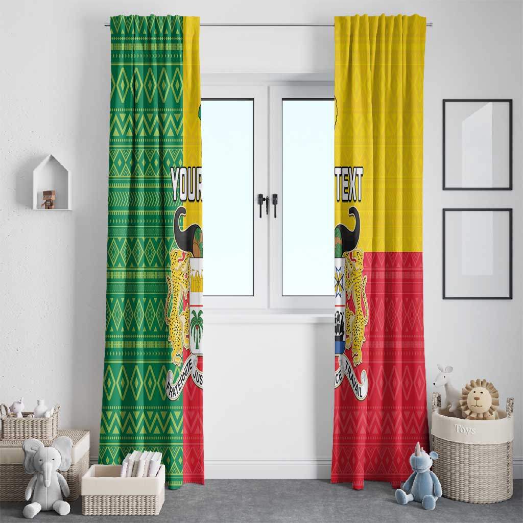 Personalised Afro Benin Window Curtain Flag Style - African Pattern