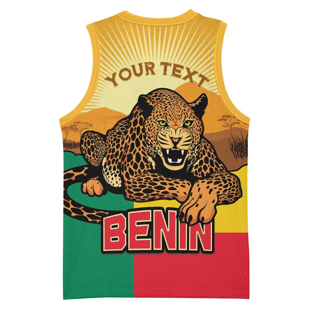 Personalised Afro Benin Leopard Basketball Jersey Stay True - Stay Wild LT15