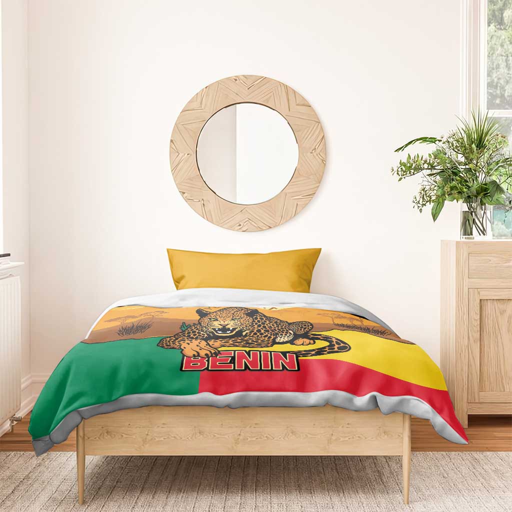 Personalised Afro Benin Leopard Bedding Set Stay True - Stay Wild