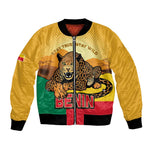 Personalised Afro Benin Leopard Bomber Jacket Stay True - Stay Wild