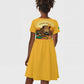 Personalised Afro Benin Leopard Kid Short Sleeve Dress Stay True - Stay Wild