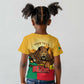 Personalised Afro Benin Leopard Kid T shirt Stay True - Stay Wild