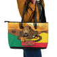 Personalised Afro Benin Leopard Leather Tote Bag Stay True - Stay Wild