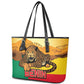 Personalised Afro Benin Leopard Leather Tote Bag Stay True - Stay Wild