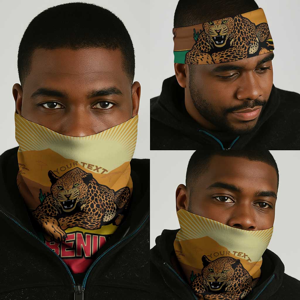 Personalised Afro Benin Leopard Neck Gaiter Stay True - Stay Wild LT15