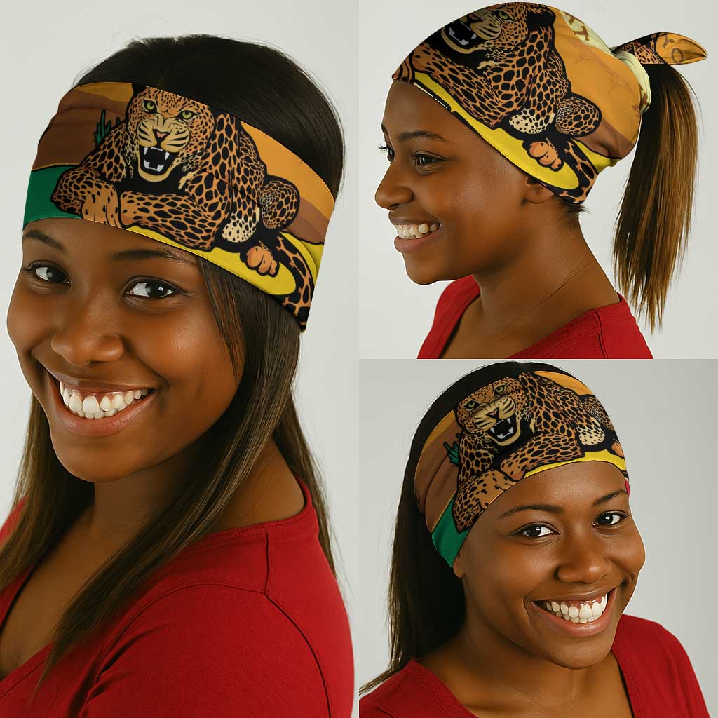 Personalised Afro Benin Leopard Neck Gaiter Stay True - Stay Wild LT15