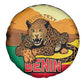 Personalised Afro Benin Leopard Spare Tire Cover Stay True - Stay Wild