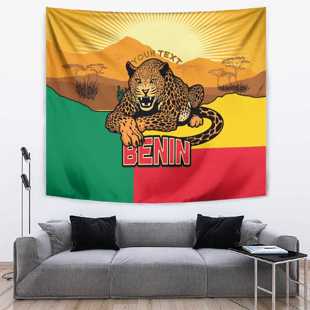 Personalised Afro Benin Leopard Tapestry Stay True - Stay Wild