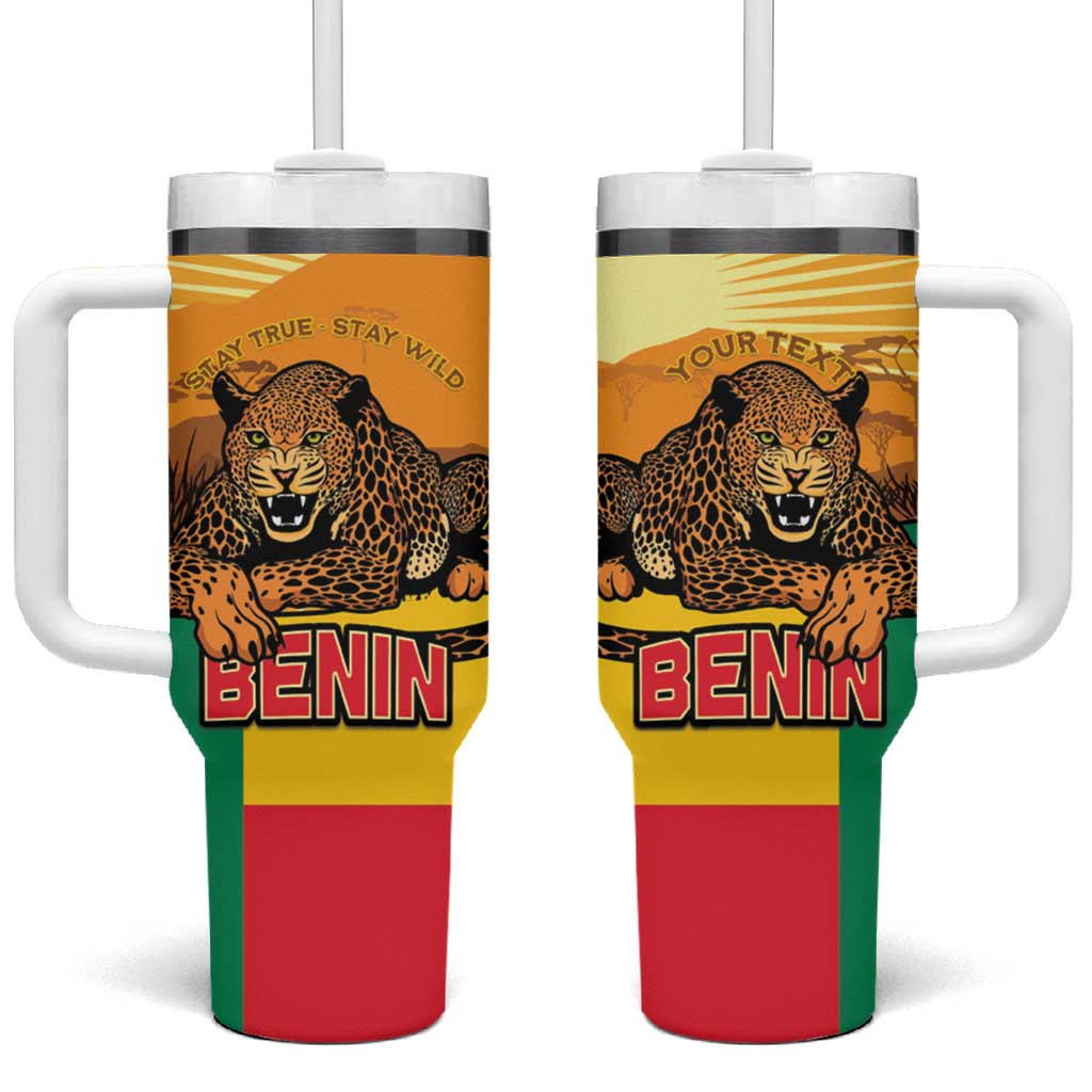 Personalised Afro Benin Leopard Tumbler With Handle Stay True - Stay Wild