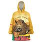 Personalised Afro Benin Leopard Wearable Blanket Hoodie Stay True - Stay Wild