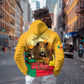 Personalised Afro Benin Leopard Zip Hoodie Stay True - Stay Wild